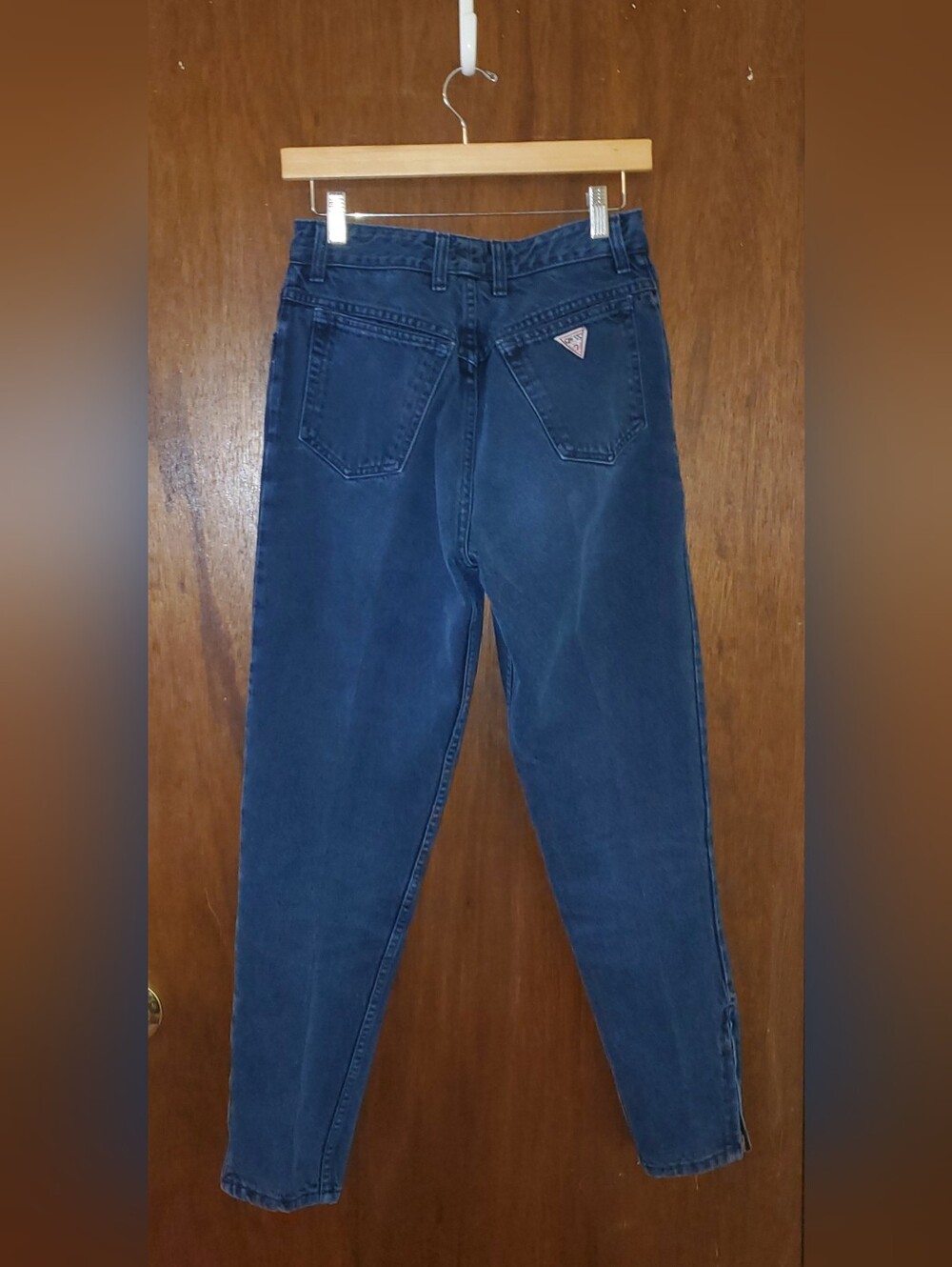 Vintage Guess Jeans Womens Sz 29 Dark Wash High Waist Y2K 90s Zipper Ankle